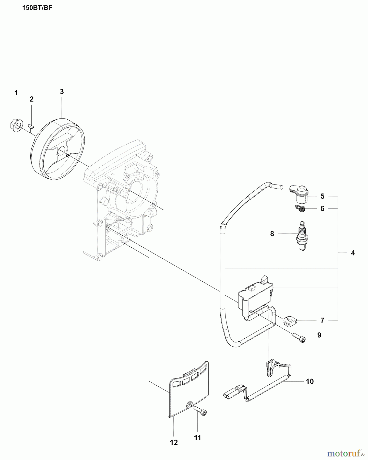 Husqvarna Bläser / Sauger / Häcksler / Mulchgeräte 150 BT - Husqvarna Backpack Blower (2007-05 to 2008-09) Ignition / Flywheel