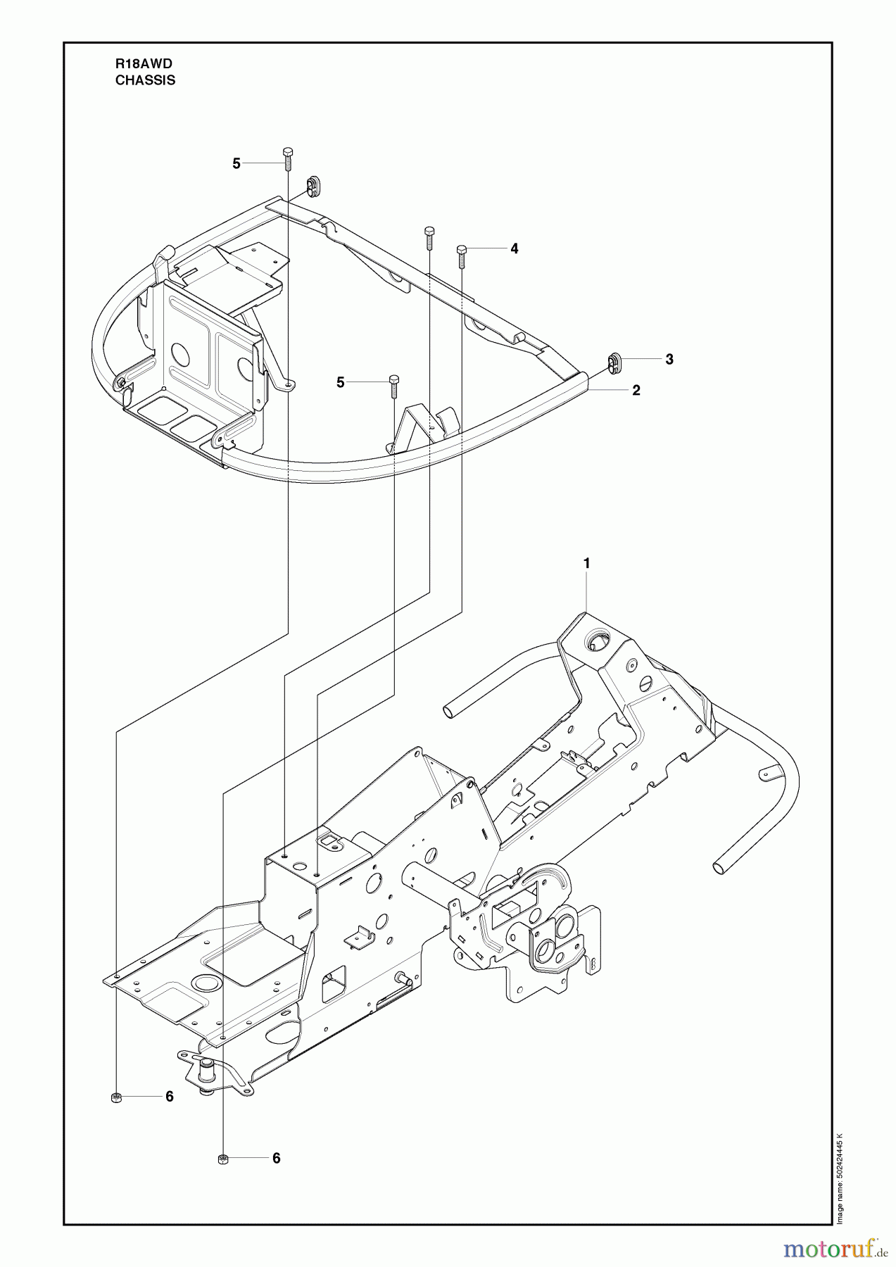 Husqvarna Reitermäher, Motor hinten Rider 18 AWD (966414101) - Husqvarna Rear-Engine Rider (2010-03 & After) Chassis