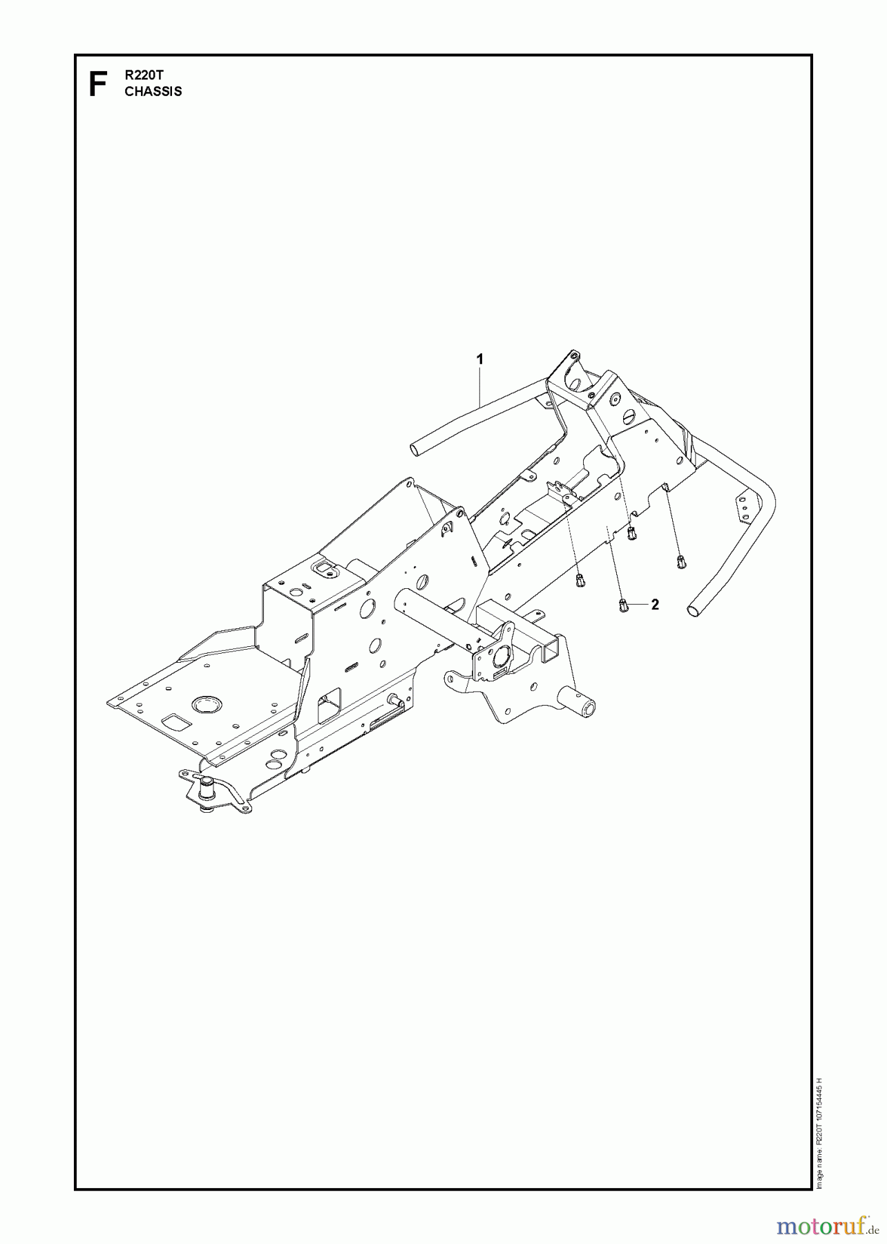 Husqvarna Reitermäher, Motor hinten Rider 322T AWD (966785801) - Husqvarna Rear-Engine Rider (2012-03 & After) CHASSIS / FRAME