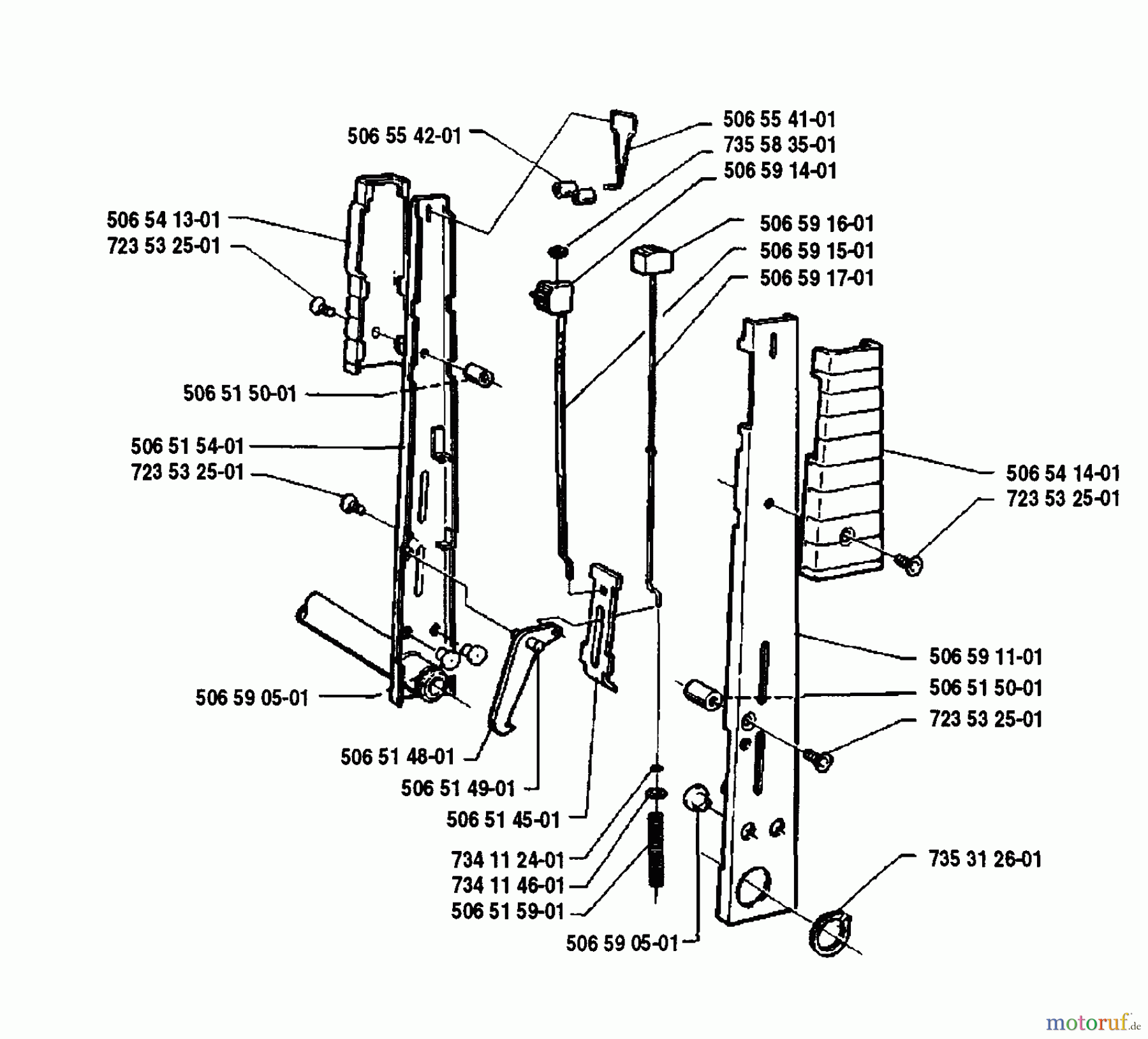 Husqvarna Reitermäher, Motor hinten Rider 850 12 - Husqvarna Swedish Rider (1990-02 to 1990-12) Lever Assembly