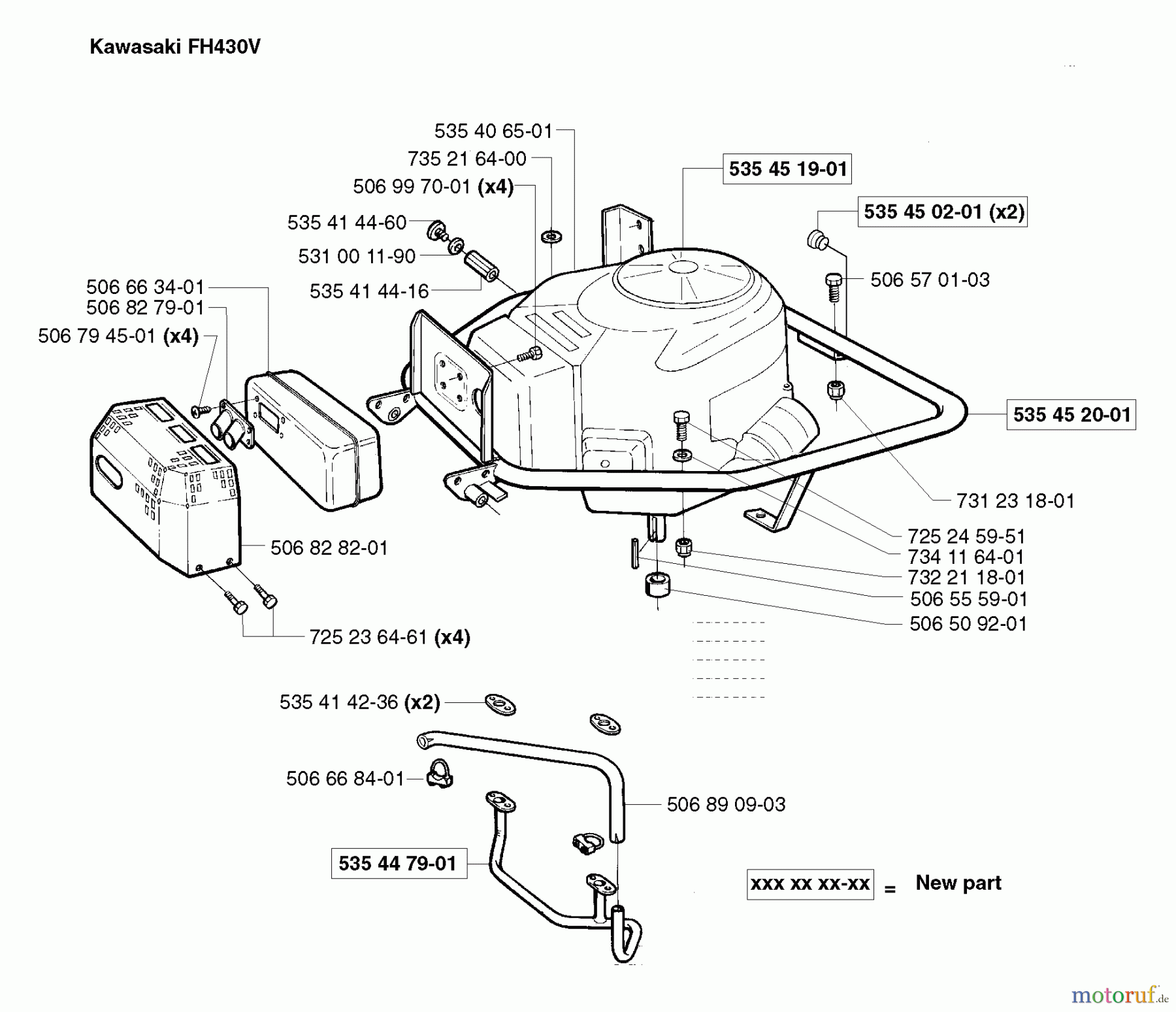 Husqvarna Reitermäher, Motor hinten Rider 15-V2 - Husqvarna Rear-Engine Rider (2003-01 & After) Engine