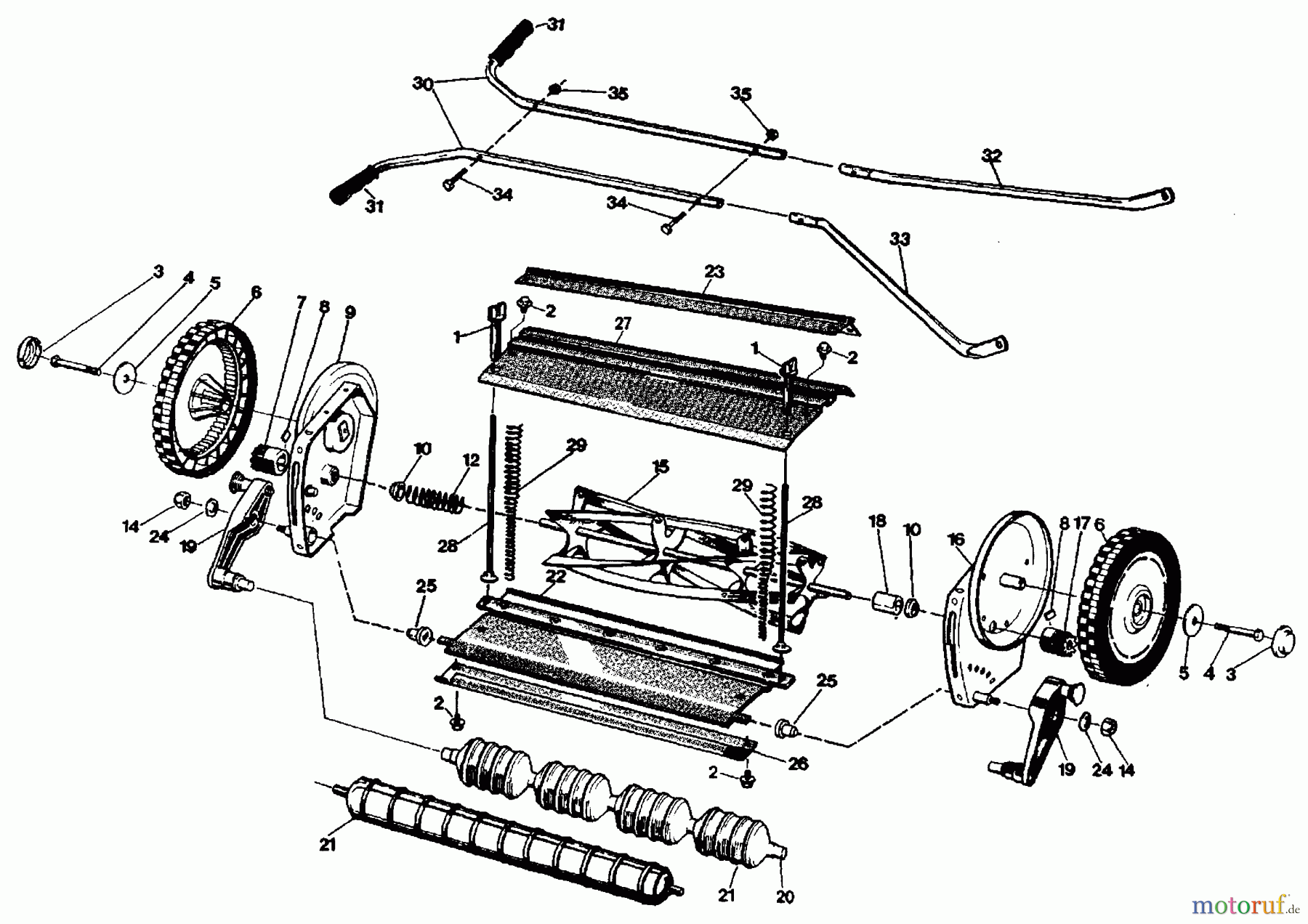 Husqvarna Rasenmäher 5/40 S - Husqvarna Reel Mower (1980-06 & After) Spare Parts (5/33)