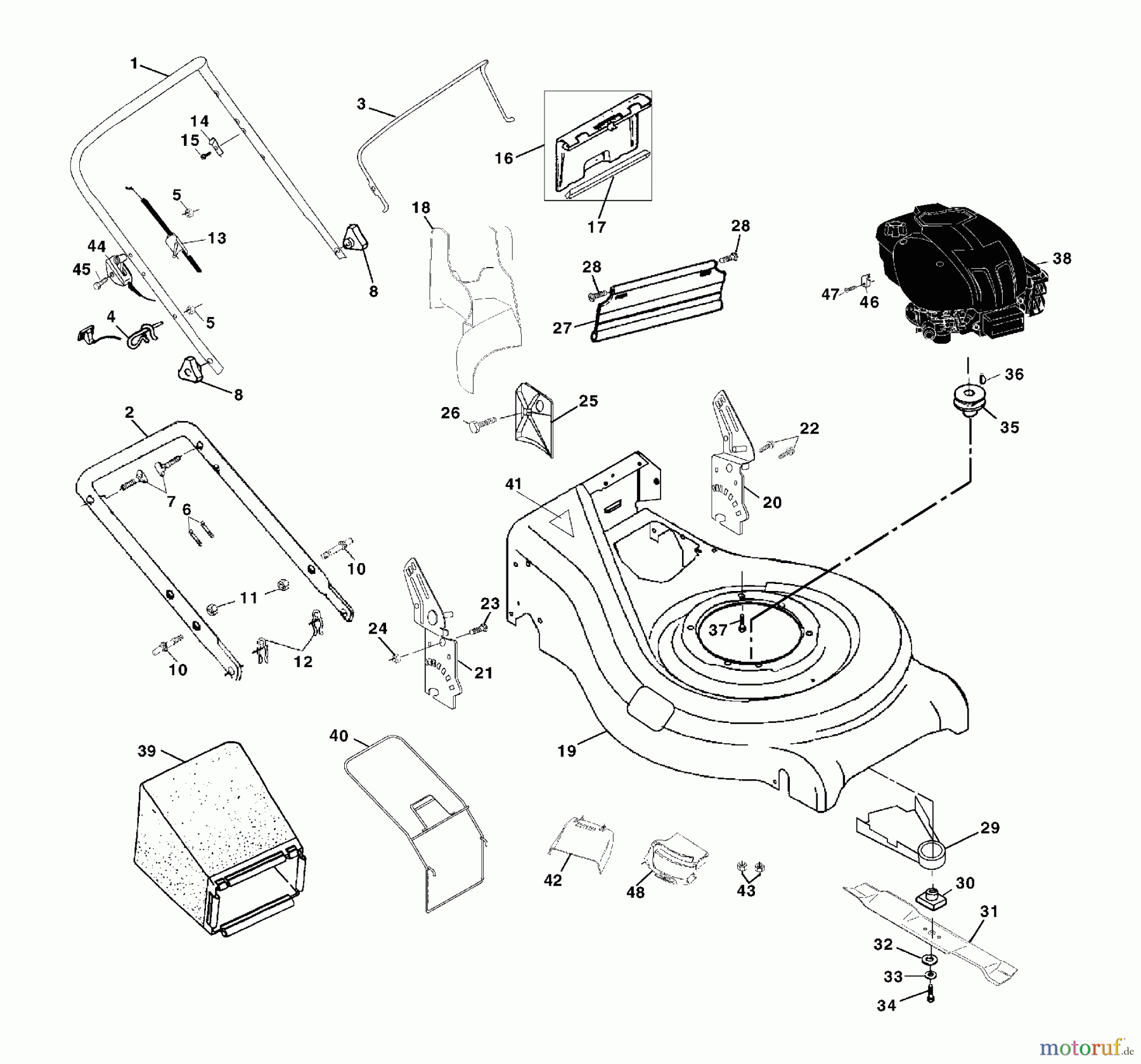  Husqvarna Rasenmäher 530 RS (954140072A) - Husqvarna Walk-Behind Mower (1999-03 & After) Main Assy.