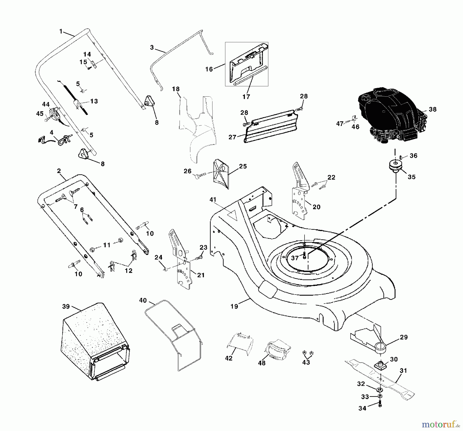 Husqvarna Rasenmäher 530 RS (954140072C) - Husqvarna Walk-Behind Mower (1999-06 & After) Main Assy.