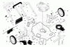 Husqvarna 5521 CHV (96143000104) - Walk-Behind Mower (2006-08 & After) Ersatzteile Handle And Deck Assembly