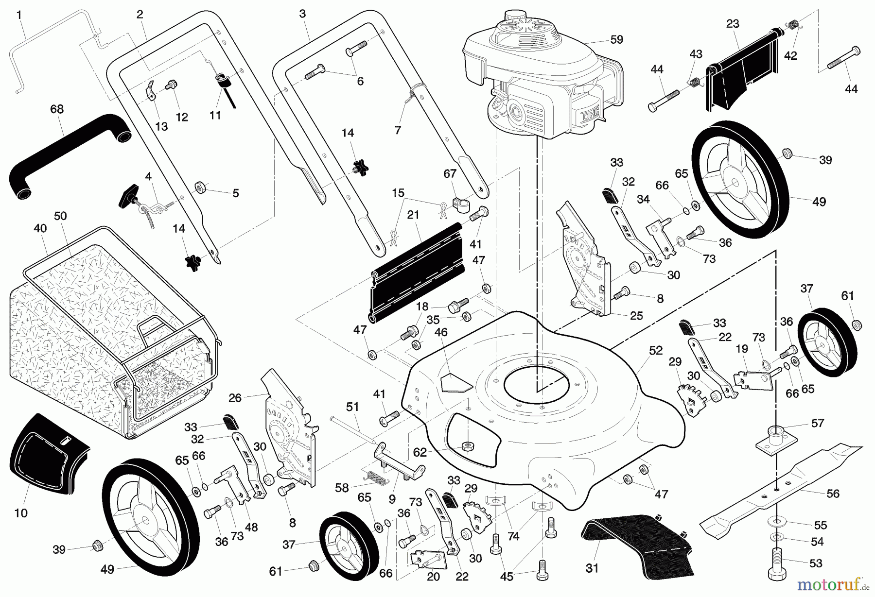 Husqvarna Rasenmäher 5521 CM (96133000305) - Husqvarna Walk-Behind Mower (2008-01 & After) Walk Mower 5521 CM Repair Parts