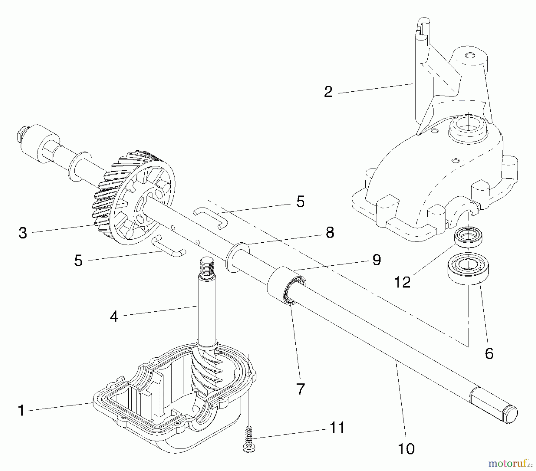 Husqvarna Rasenmäher 5521 RS (96143000201) - Husqvarna Walk-Behind Mower (2005-05 & After) Gear Case Assmebly