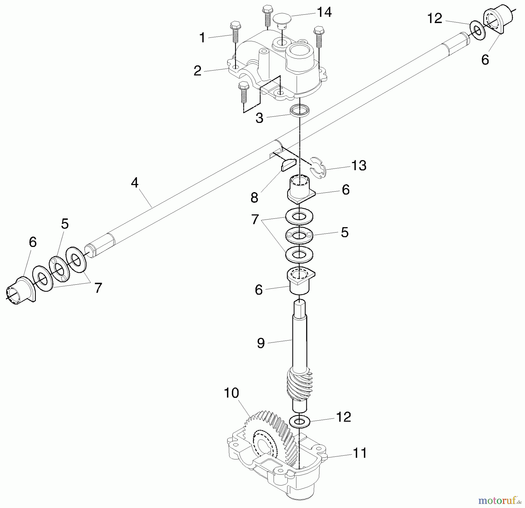 Husqvarna Rasenmäher 55B21 HVB (954223227) - Husqvarna Walk-Behind Mower (2003-12 & After) Gear Case Assembly