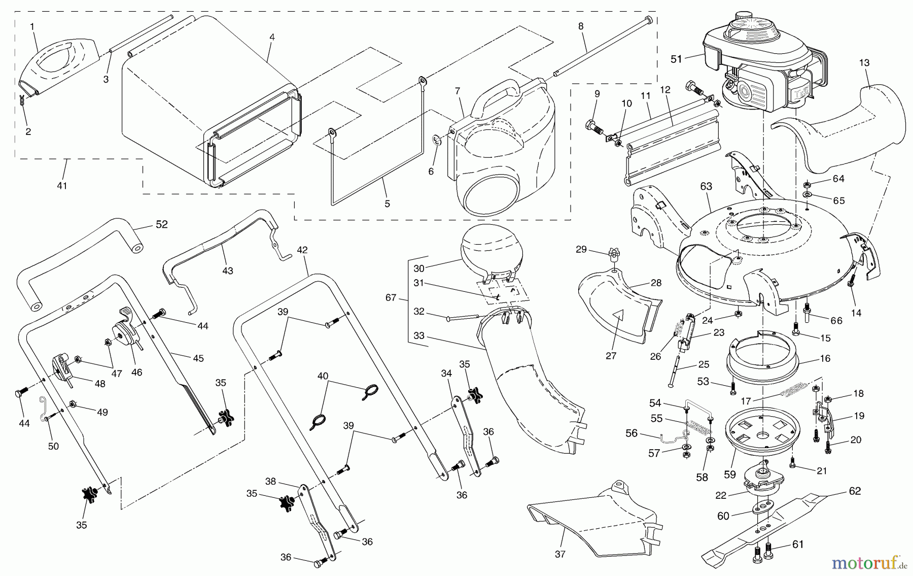 Husqvarna Rasenmäher 55B21 HVB (954223227) - Husqvarna Walk-Behind Mower (2003-12 & After) General Assembly