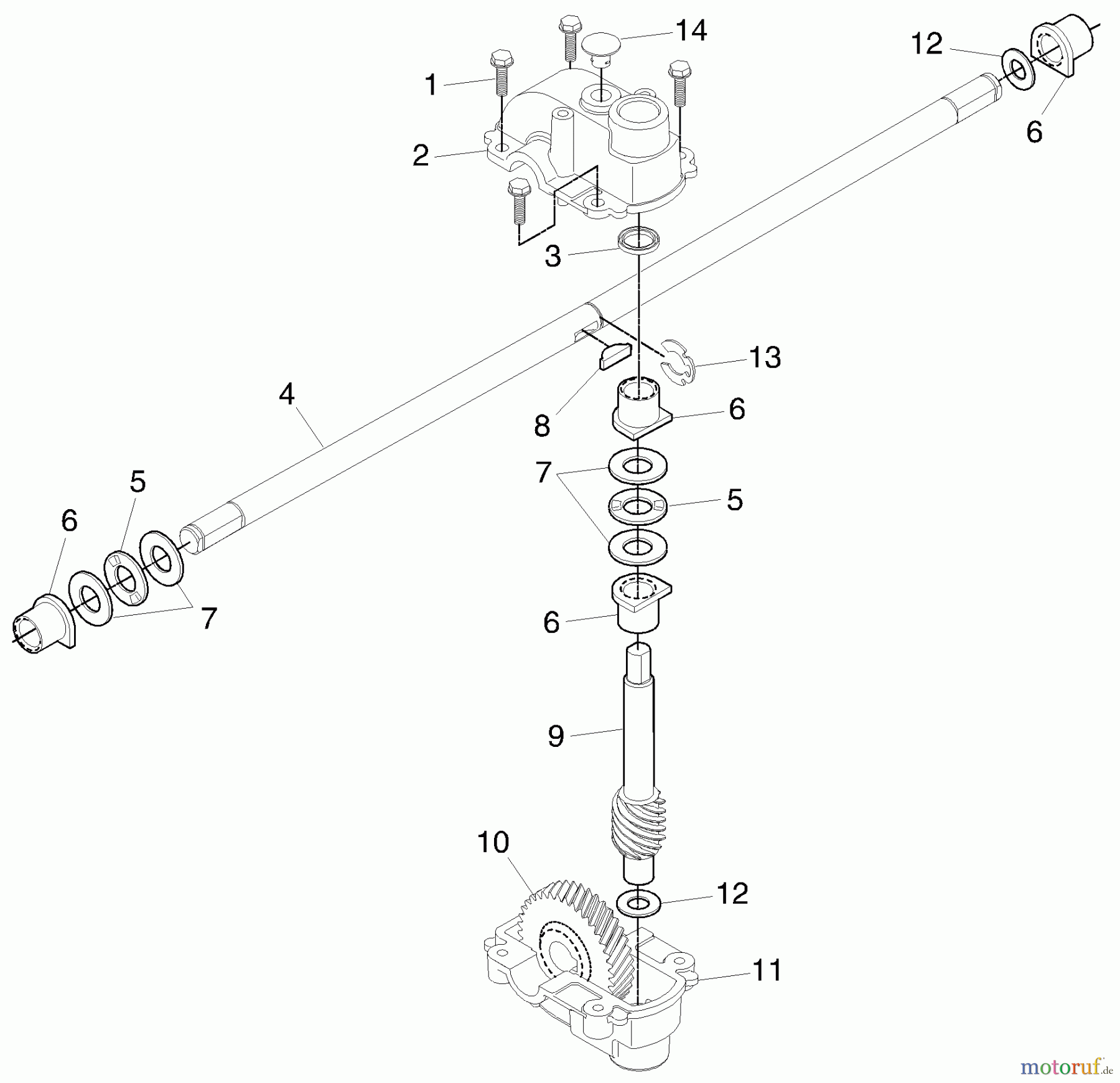 Husqvarna Rasenmäher 55C21 HVA (954223890) - Husqvarna Walk-Behind Mower (2003-12 to 2003-12) Gear Case Assembly