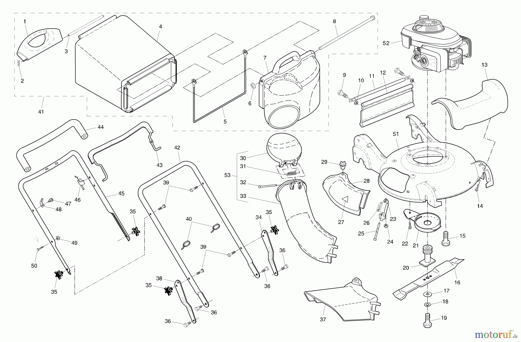  Husqvarna Rasenmäher 55R21 HVC (954223210) - Husqvarna Walk-Behind Mower (2003-12 & After) General Assembly
