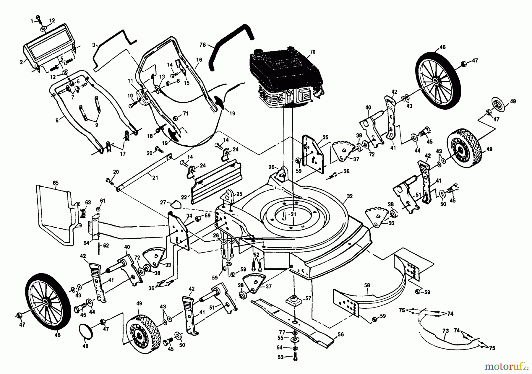 Husqvarna Rasenmäher 56 C (954065201A) - Husqvarna Walk-Behind Mower (1994-07 & After) 22