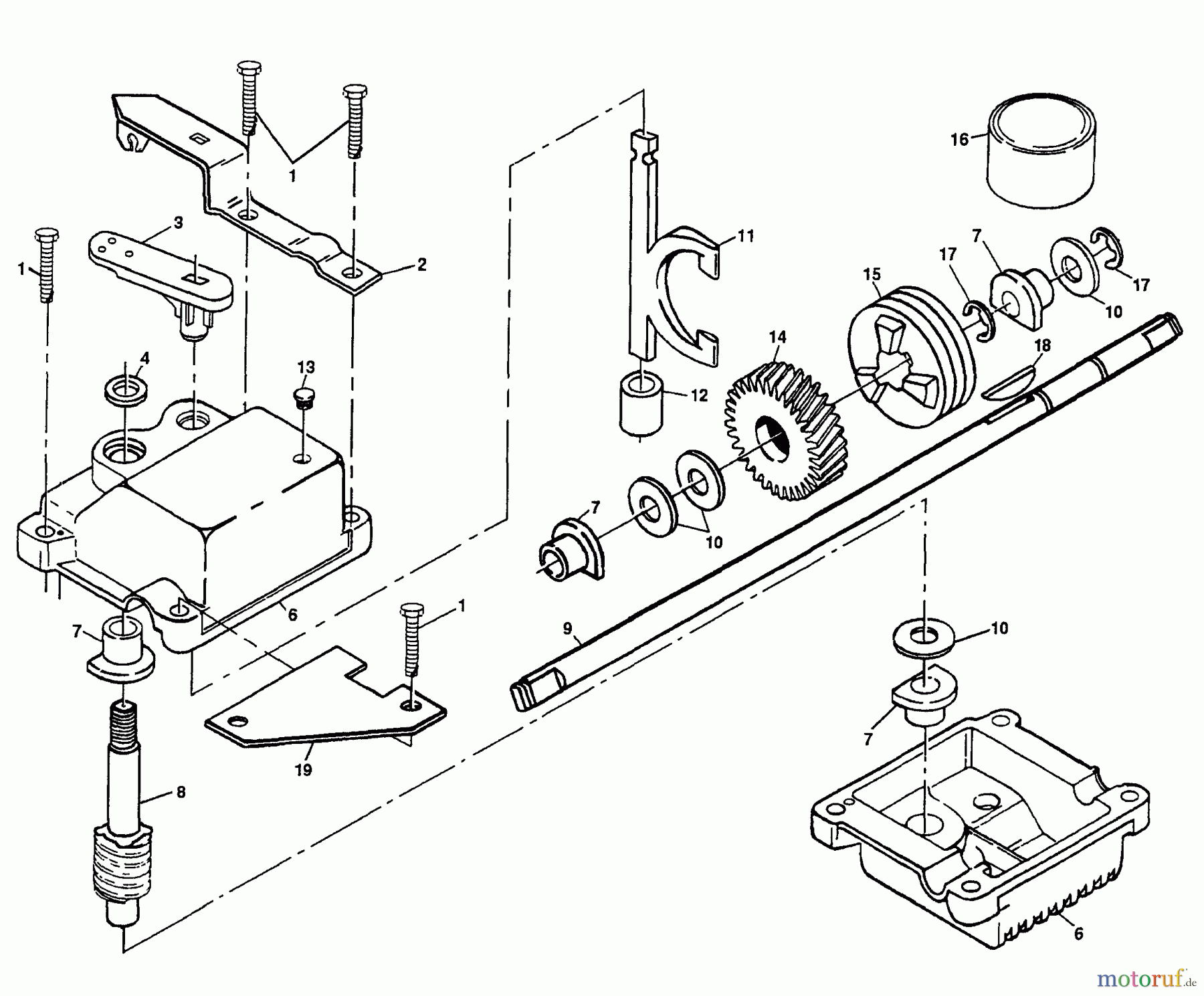 Husqvarna Rasenmäher 56 CS (954069001A) - Husqvarna Walk-Behind Mower (1994-07 & After) Gear Case Assembly