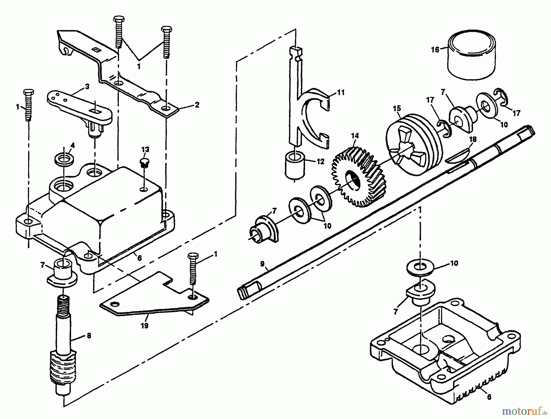 Husqvarna Rasenmäher 56 HS (954140039A) - Husqvarna Walk-Behind Mower (1996-10 & After) Gear Case Assembly P/N 702511