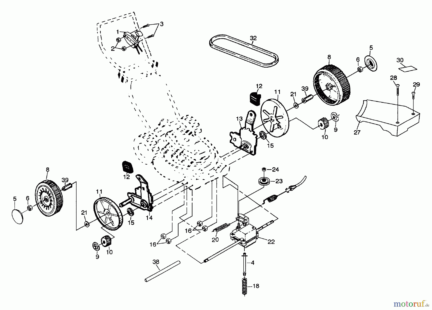  Husqvarna Rasenmäher 56 SF (954140043A) - Husqvarna Walk-Behind Mower (1998-02 & After) Rotary Lawn Mower (Part 2)