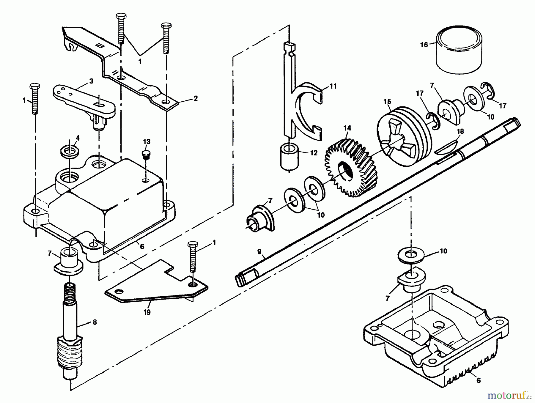 Husqvarna Rasenmäher 56 SF (H56 SFH) - Husqvarna Walk-Behind Mower (1996-02 & After) Gear Case Assembly