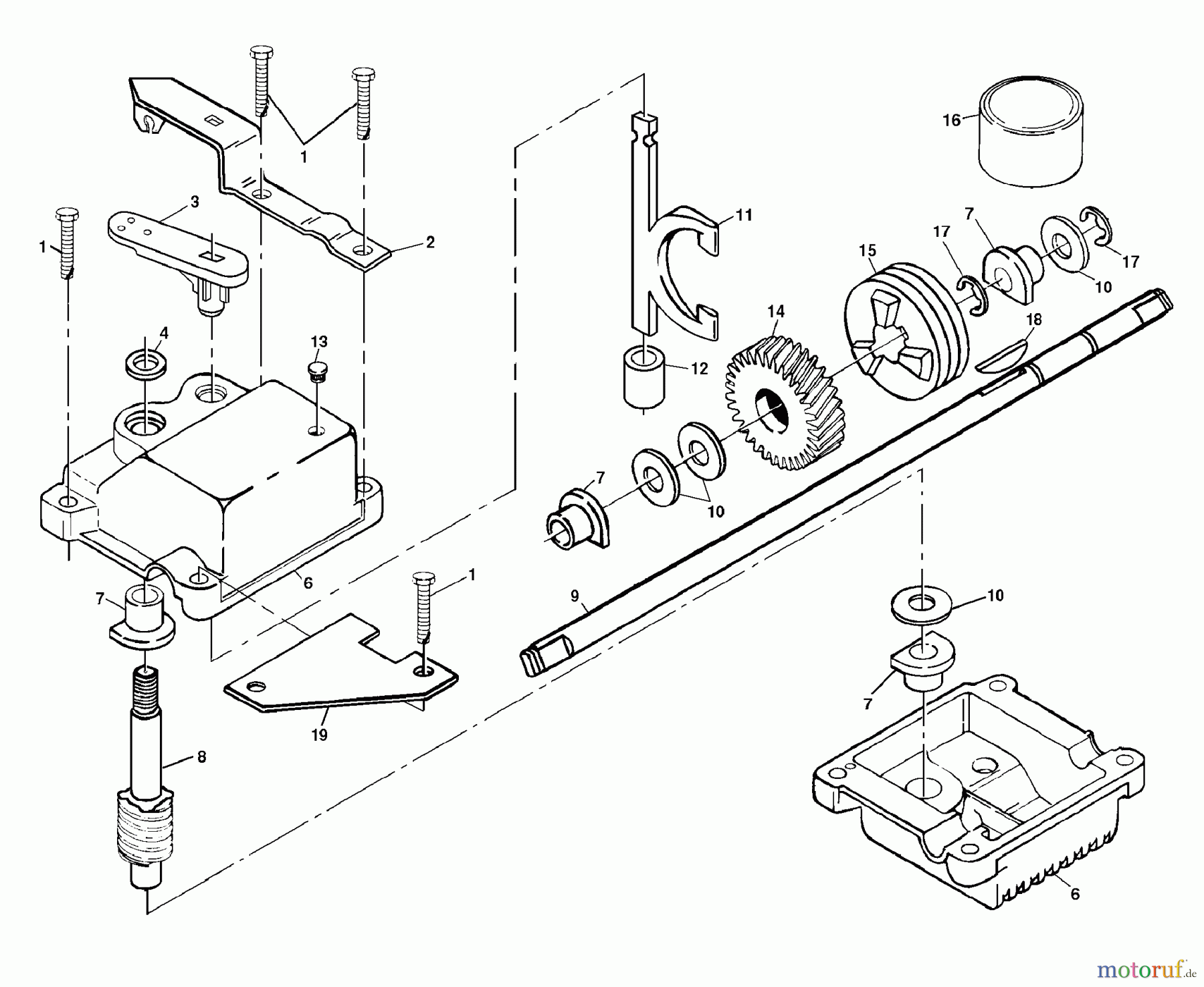 Husqvarna Rasenmäher 56 SFE (954076401A) - Husqvarna Walk-Behind Mower (1995-09 & After) Gear Case Assembly P/N 532702511