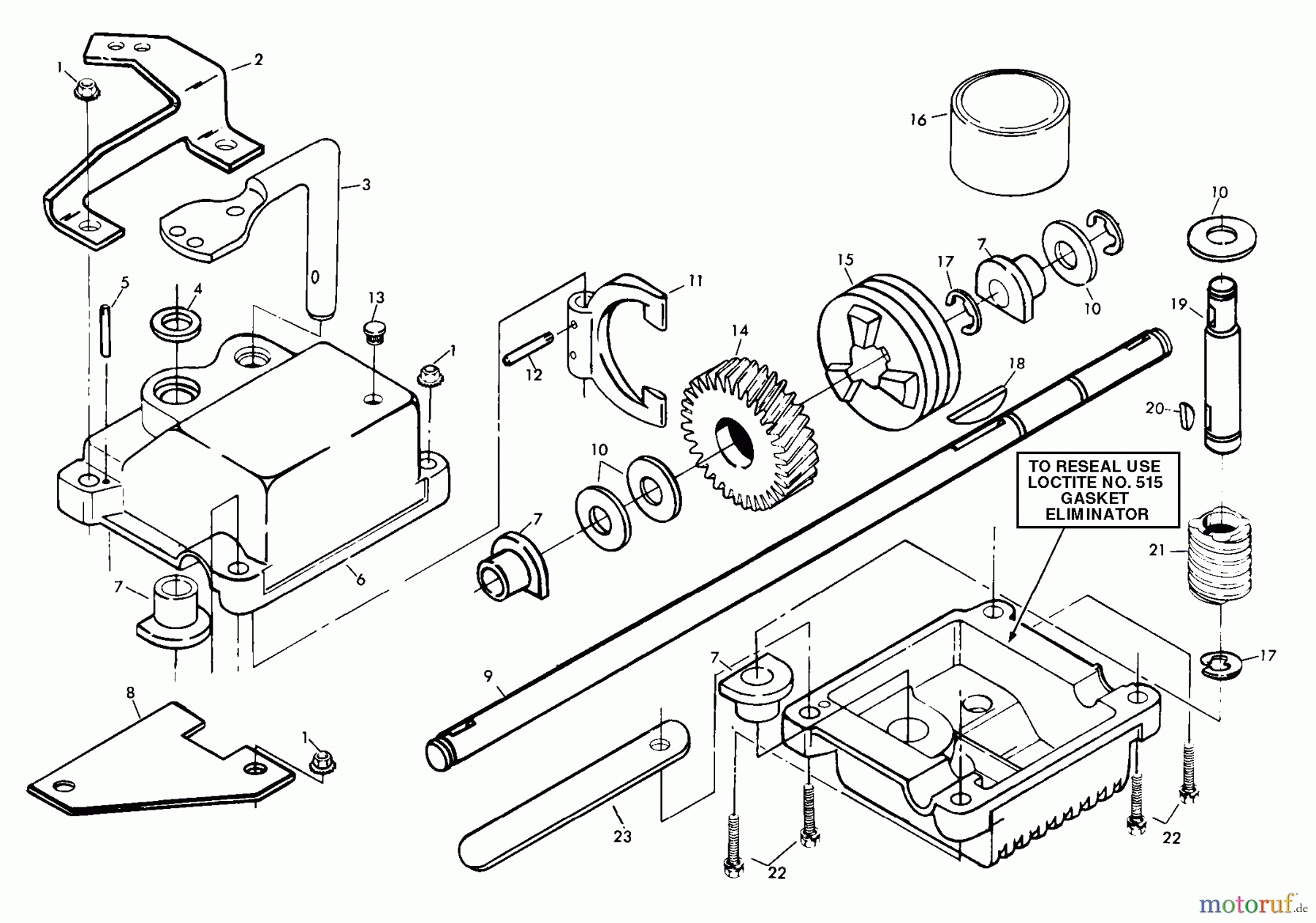 Husqvarna Rasenmäher 56 SFEB (954050901) - Husqvarna Walk-Behind Mower (1999-12 & After) Gear Case Assembly (Part 1)