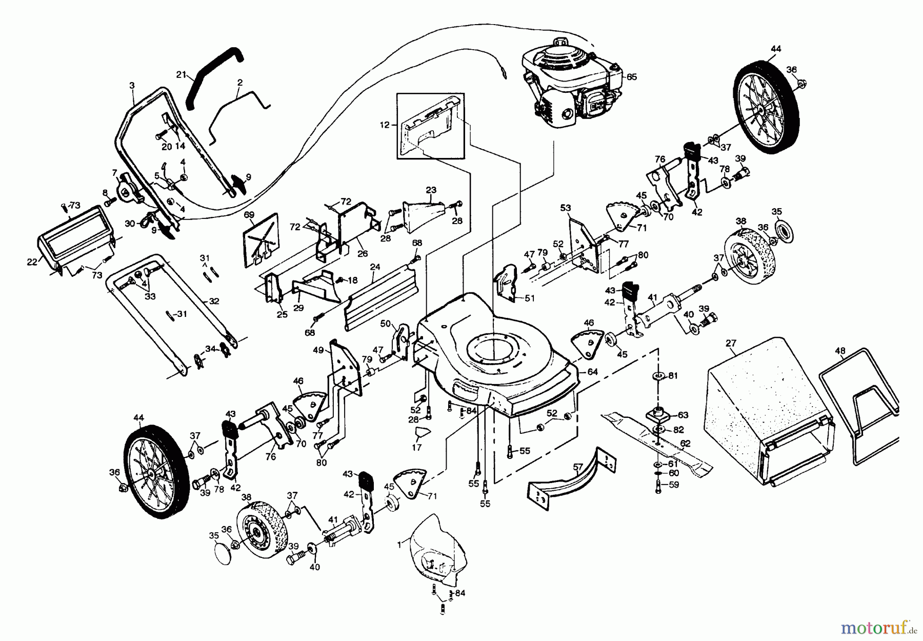  Husqvarna Rasenmäher 560 HH (954140056A) - Husqvarna Walk-Behind Mower (1998-02 & After) Rotary Lawn Mower
