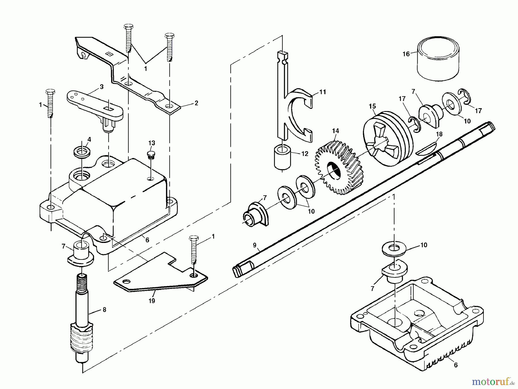 Husqvarna Rasenmäher 560 HS (954140058D) - Husqvarna Walk-Behind Mower (1999-04 & After) Gear Case Assembly P/N 532702511