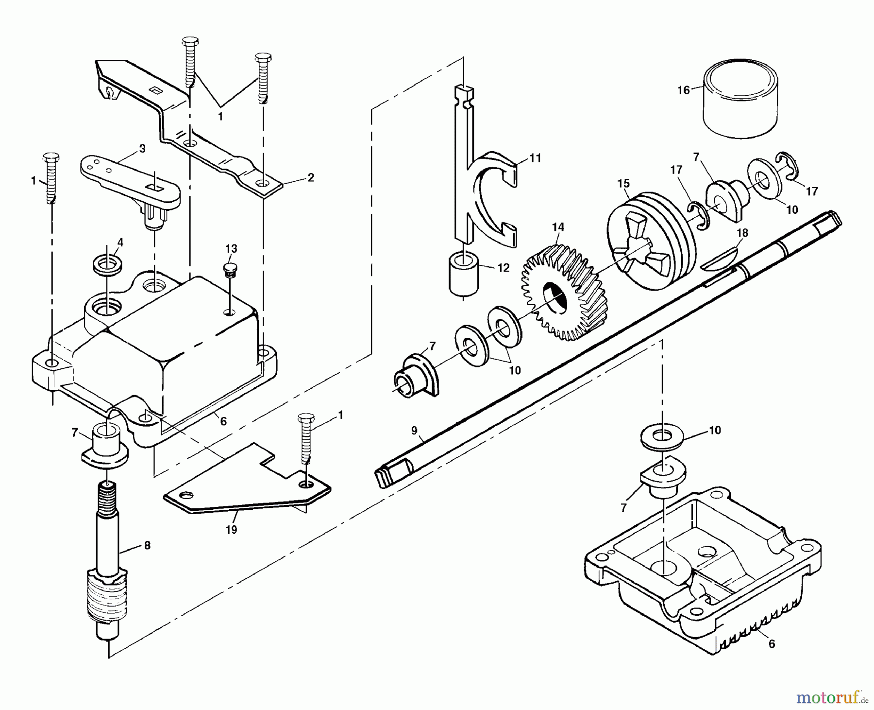 Husqvarna Rasenmäher 560 HS (954140058E) - Husqvarna Walk-Behind Mower (1999-12 & After) Gear Case Assembly P/N 532702511
