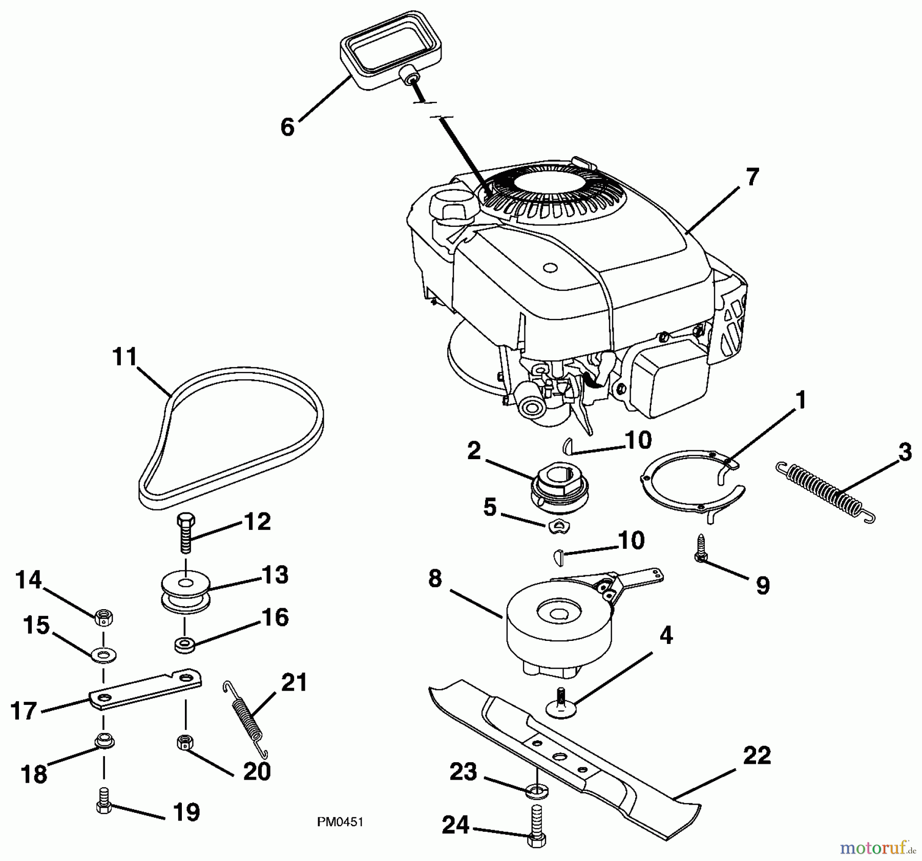 Husqvarna Rasenmäher 580 BBC (601100025) - Husqvarna Walk-Behind Mower (2001-06 & After) Engine-BBC