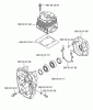Husqvarna 165 BT - Backpack Blower (2001-06 & After) Ersatzteile Cylinder / Crankcase