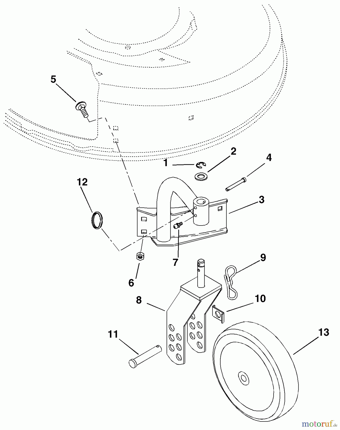 Husqvarna Rasenmäher 580 RSW (601100022) - Husqvarna Walk-Behind Mower (2000-11 to 2001-05) Swivel Wheels And Brackets