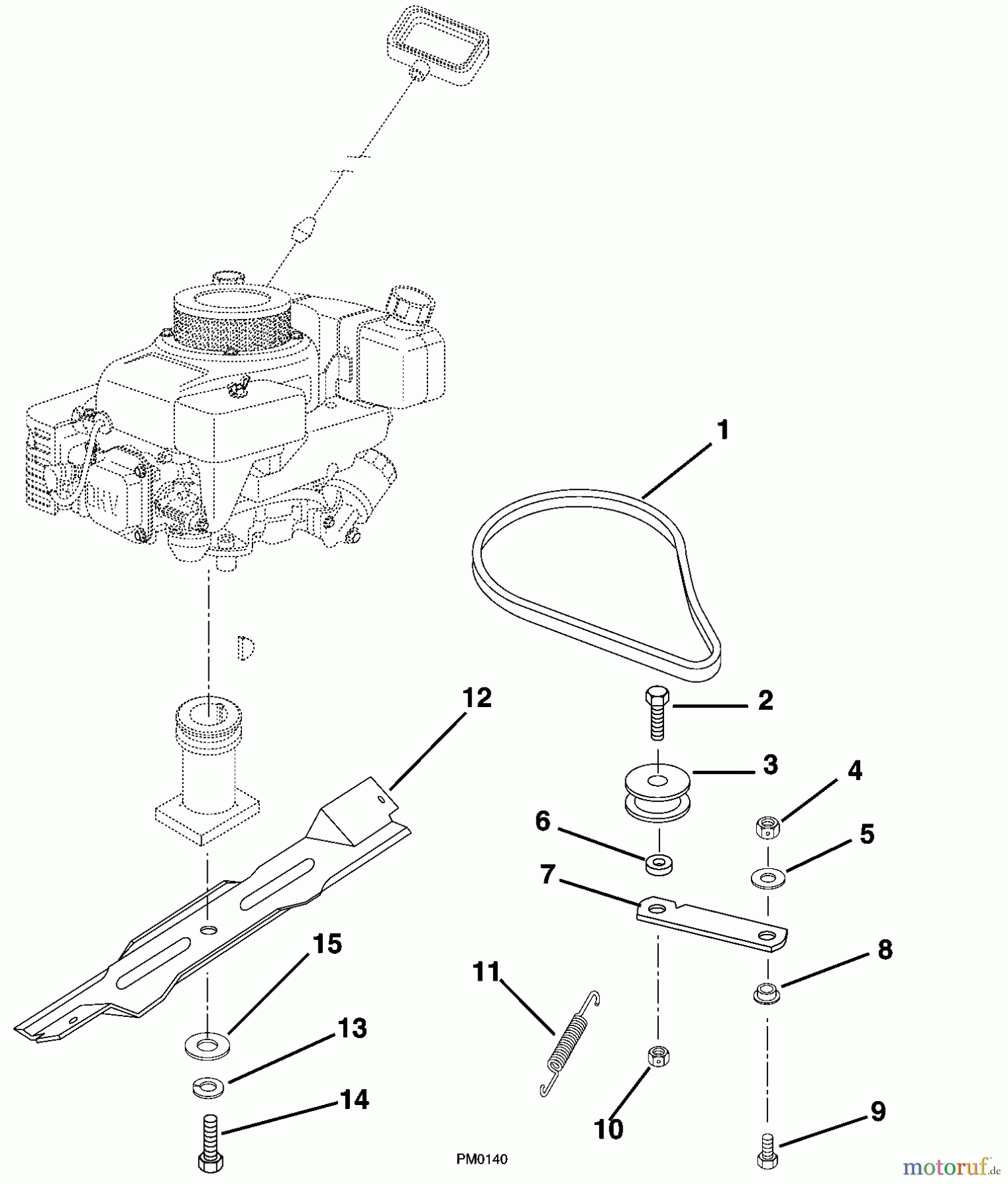 Husqvarna Rasenmäher 600 C (601100023) - Husqvarna Walk-Behind Mower (2000-03 to 2000-10) Blade & Belt