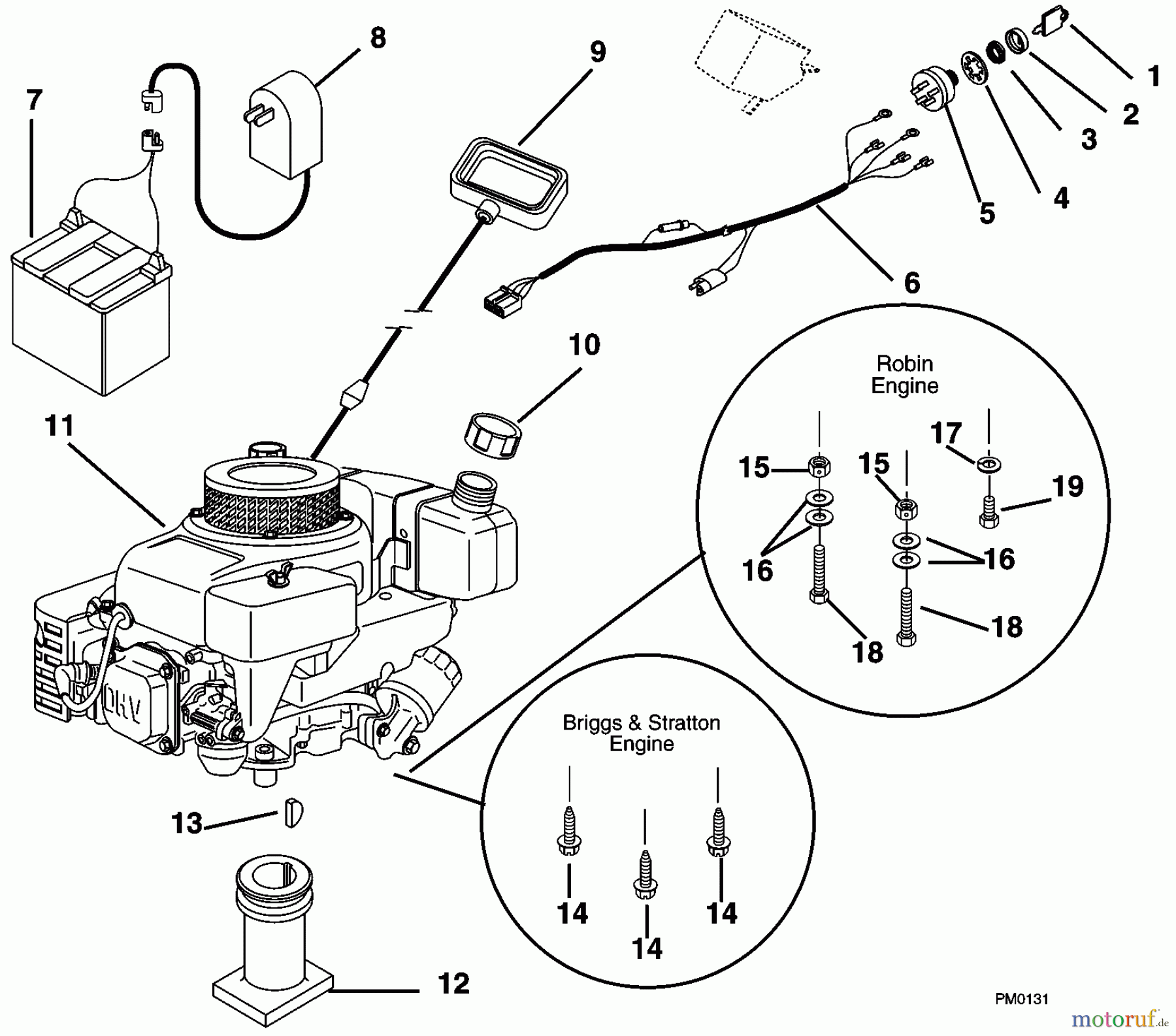  Husqvarna Rasenmäher 600 C (601100023) - Husqvarna Walk-Behind Mower (2000-03 to 2000-10) Engine & Electrical
