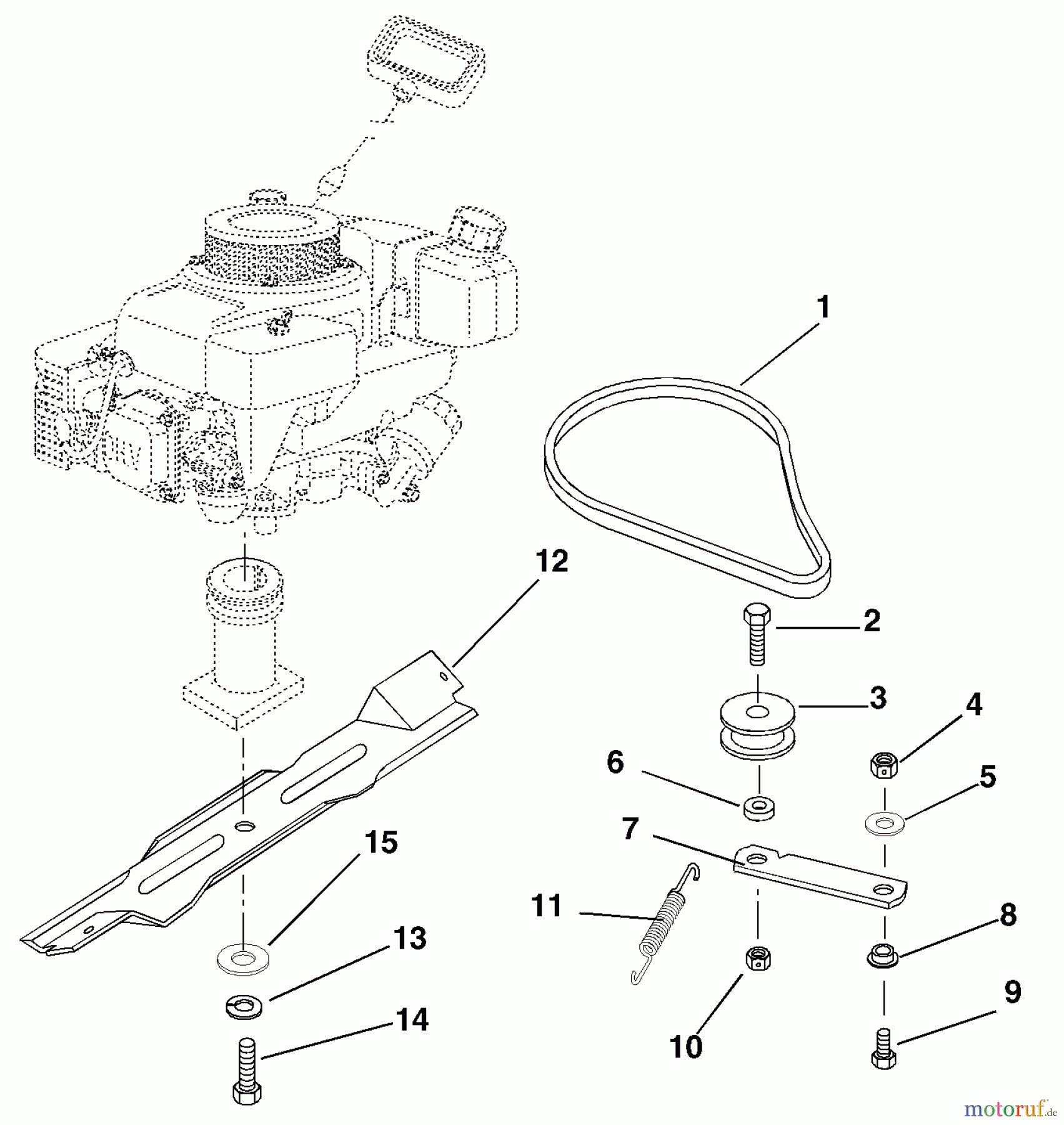  Husqvarna Rasenmäher 580 RS (601100020) - Husqvarna Walk-Behind Mower (2000-11 to 2001-05) Blade And Belt