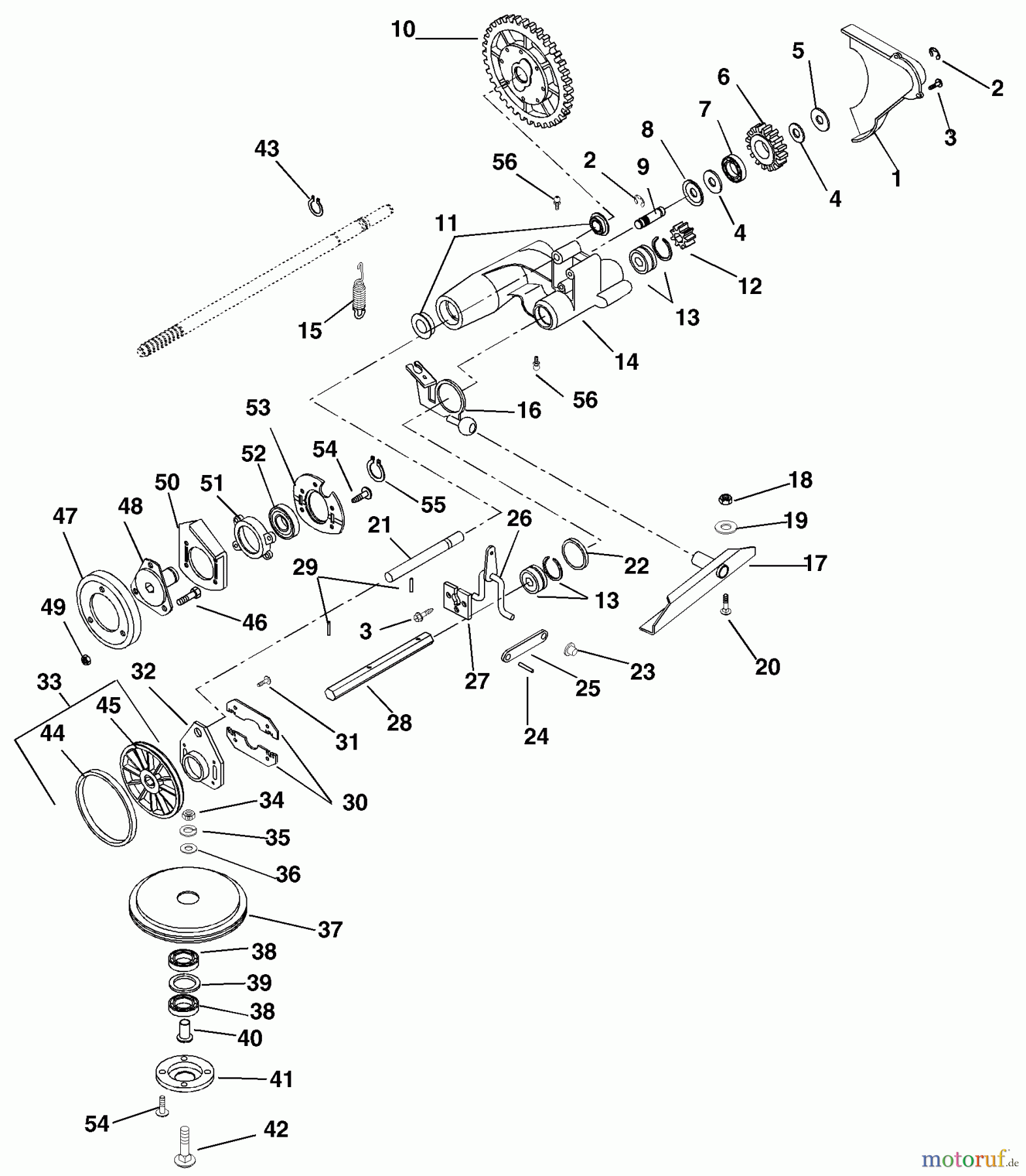 Husqvarna Rasenmäher 580 RS (601100020) - Husqvarna Walk-Behind Mower (2000-11 to 2001-05) Friction Wheel And Adjusters