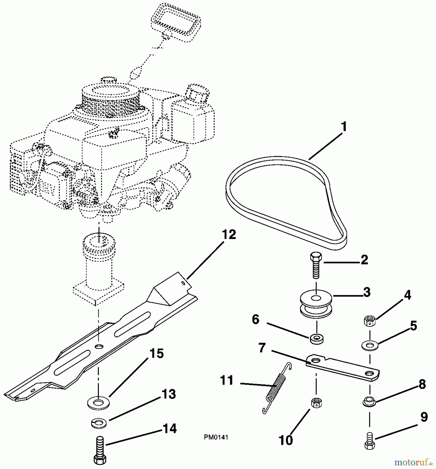 Husqvarna Rasenmäher 580 R (601100024) - Husqvarna Walk-Behind Mower (2001-06 & After) Blade And Belt