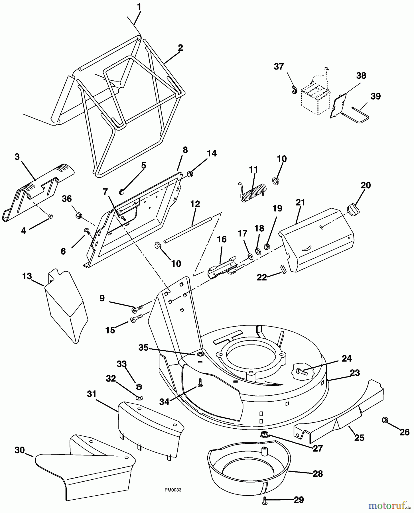 Husqvarna Rasenmäher 580 R (601100024) - Husqvarna Walk-Behind Mower (2001-06 & After) Mower Pan And Bag