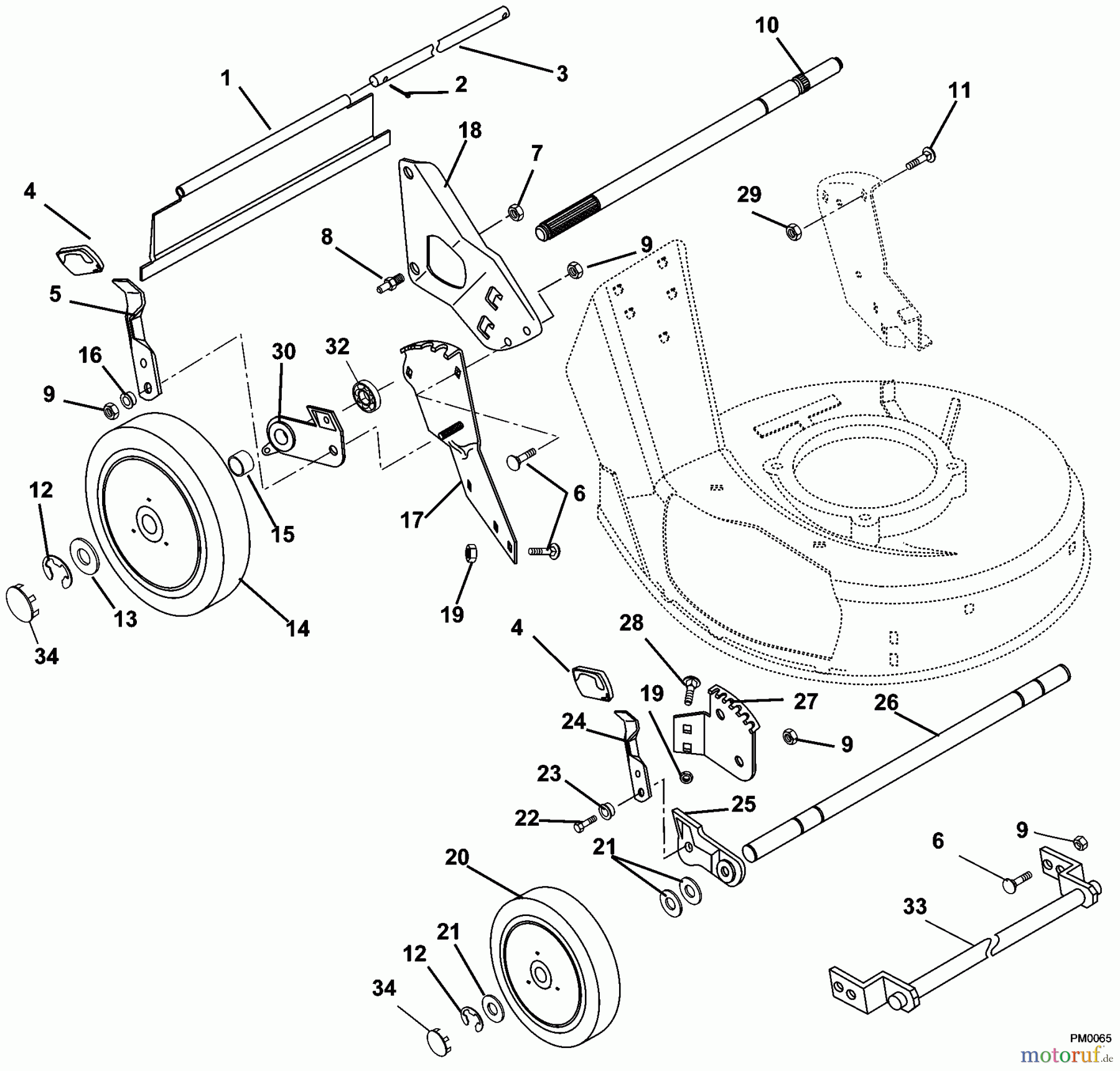 Husqvarna Rasenmäher 600 C (601100023) - Husqvarna Walk-Behind Mower (2001-06 & After) Wheels And Adjusters