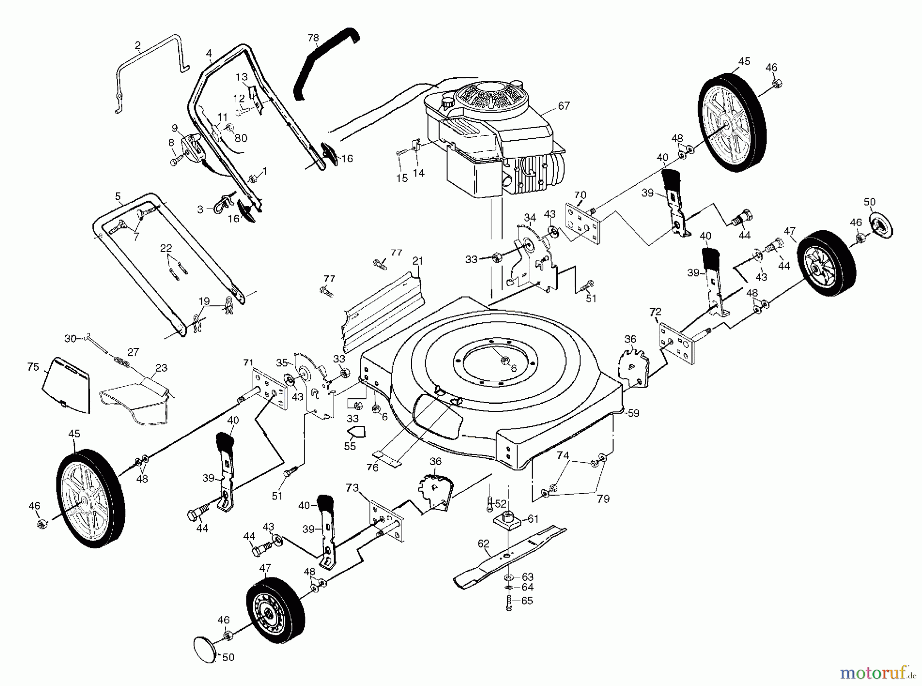 Husqvarna Rasenmäher 6022 SHB (954222695) - Husqvarna Walk-Behind Mower (2001-10 & After) General Assembly