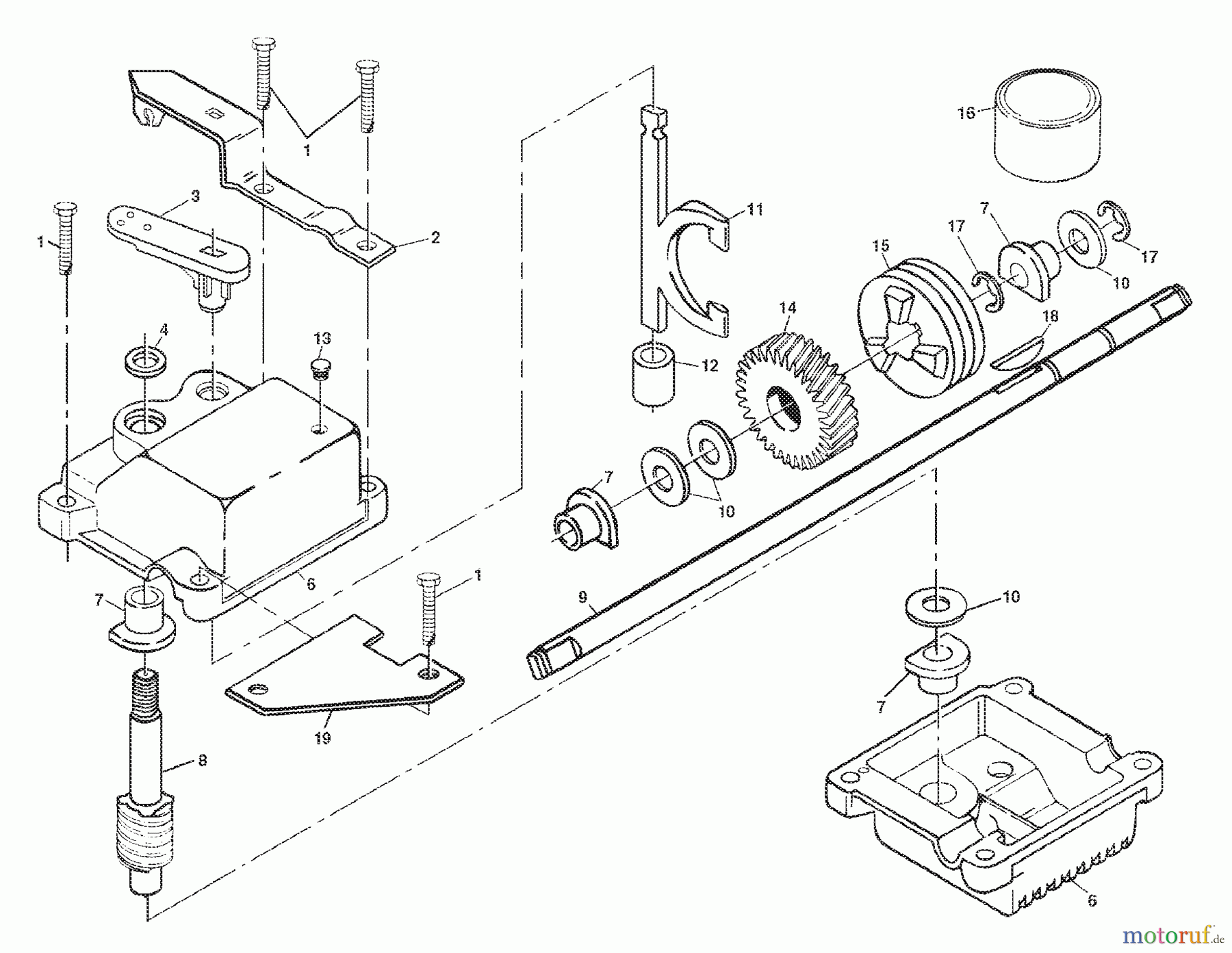 Husqvarna Rasenmäher 6522 CHB (954222725) - Husqvarna Walk-Behind Mower (2001-10 & After) Gear Case Assembly P/N 532702511