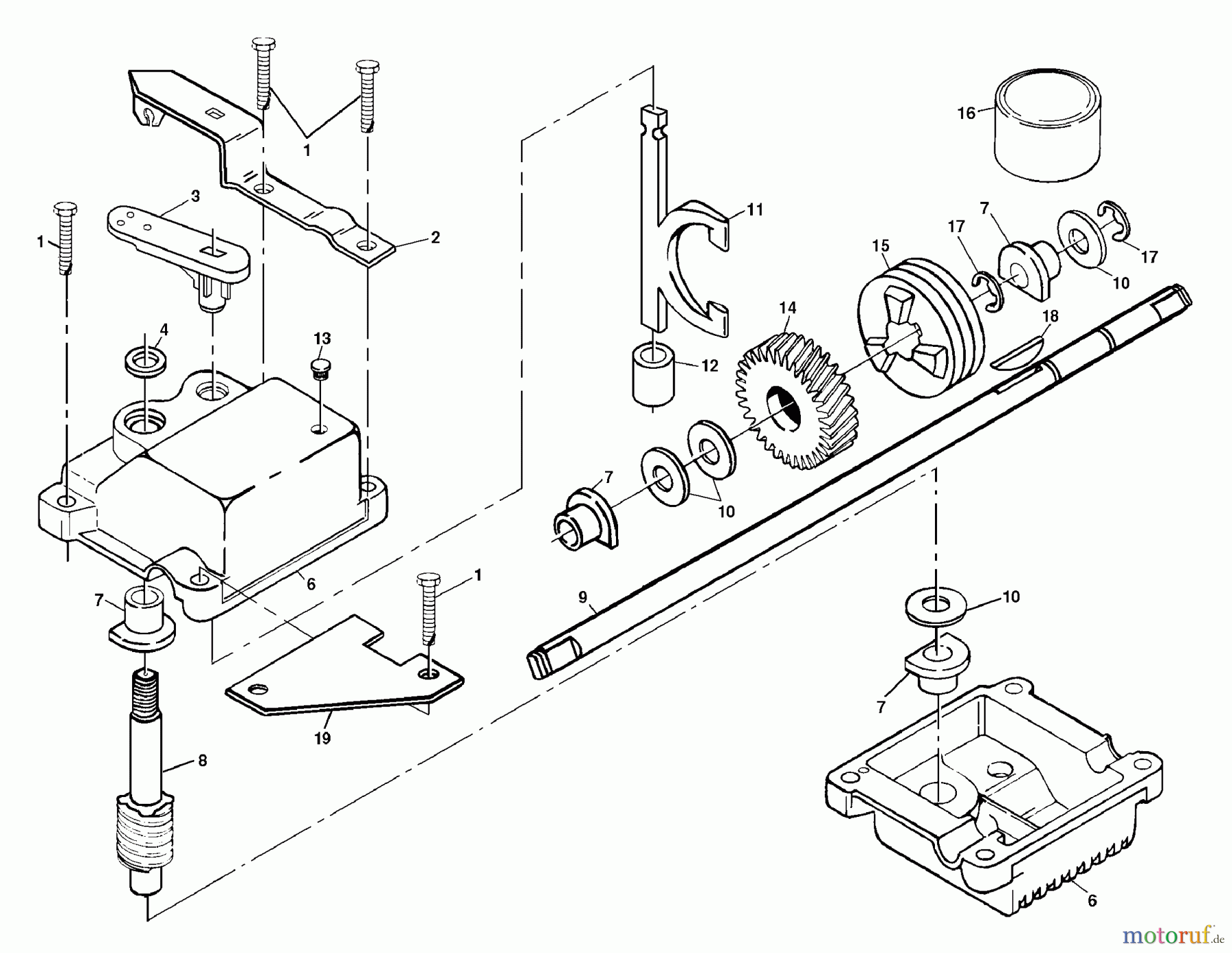 Husqvarna Rasenmäher 6522 CHC (954222725) - Husqvarna Walk-Behind Mower (2001-11 & After) Gear Case Assembly P/N 532702511