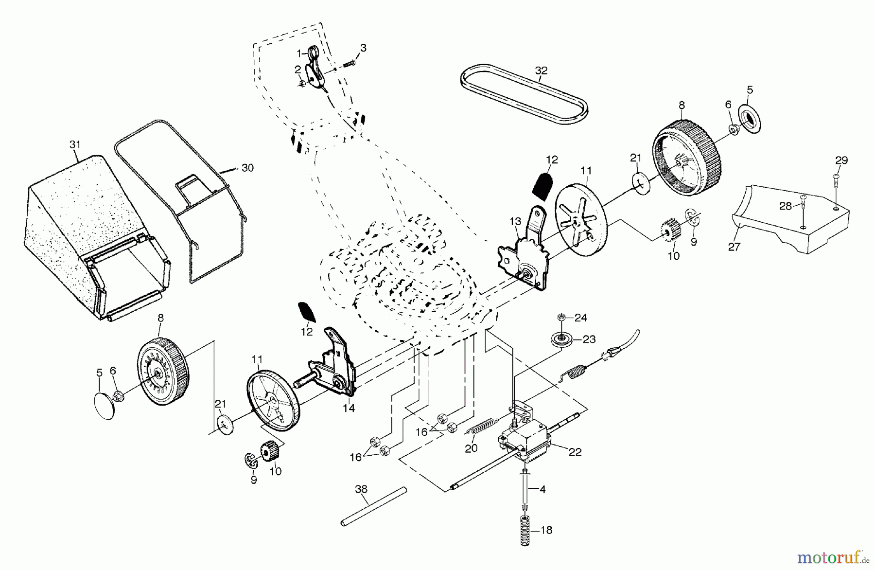 Husqvarna Rasenmäher 6522 RFA (954222725) - Husqvarna Walk-Behind Mower (2000-01 & After) Repair Parts (B)