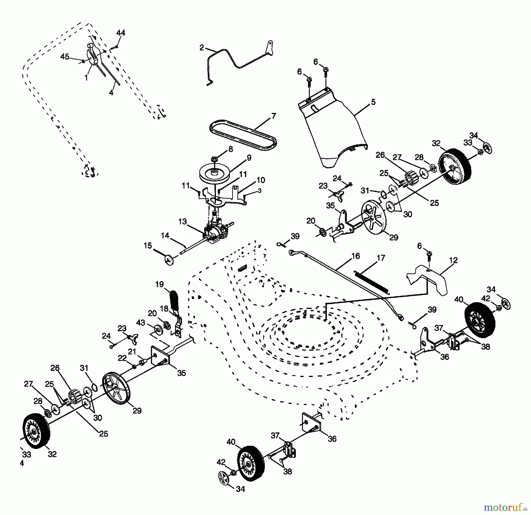 Husqvarna Rasenmäher 6522 RRA (954222732) - Husqvarna Walk-Behind Mower (2000-01 & After) Repair Parts (B)