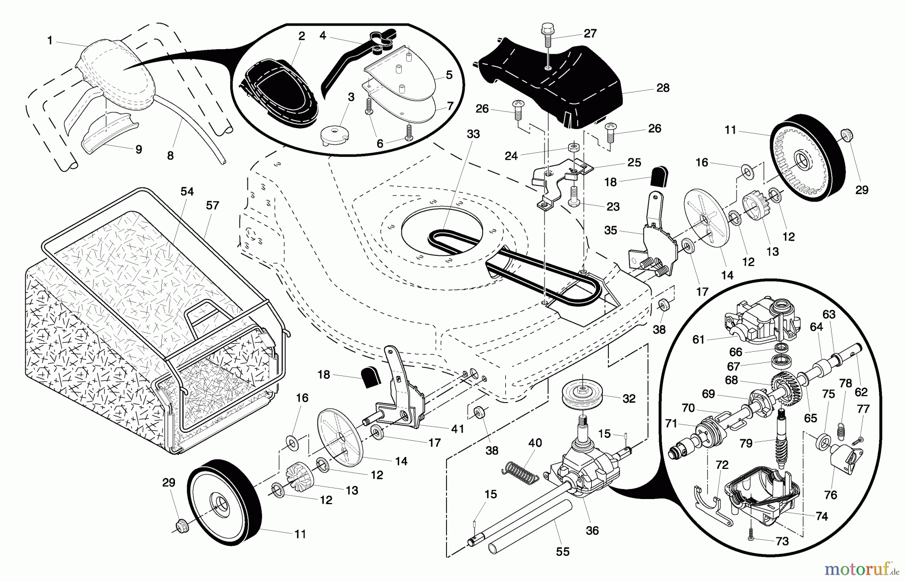 Husqvarna Rasenmäher 6522 SL (96143000802) - Husqvarna Walk-Behind Mower (2006-02 & After) Drive Assembly