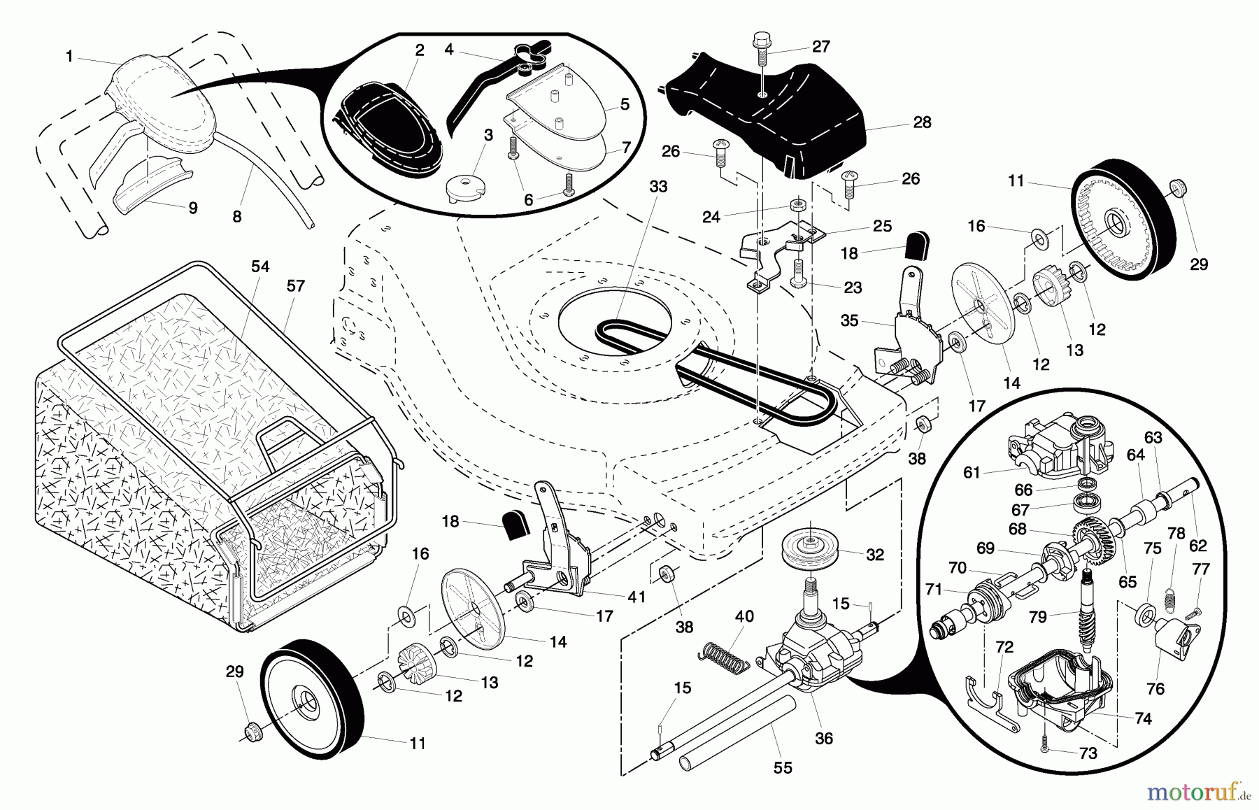 Husqvarna Rasenmäher 6522 SL (96143000803) - Husqvarna Walk-Behind Mower (2006-01 & After) Drive Assembly