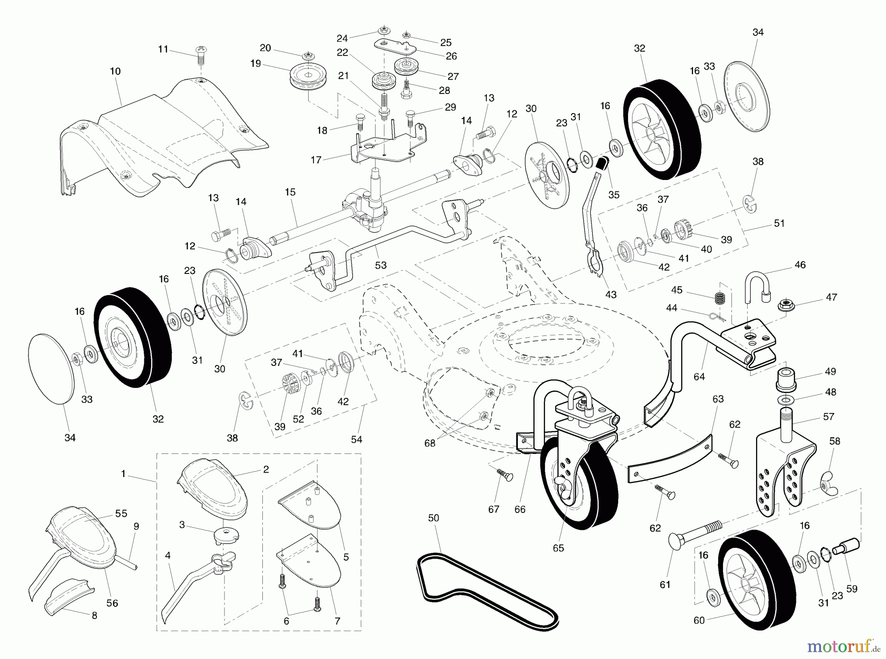 Husqvarna Rasenmäher 65C21 HVA (917.374780) - Husqvarna Walk-Behind Mower (2003-06 & After) (Sears Craftsman) Repair Parts (B)
