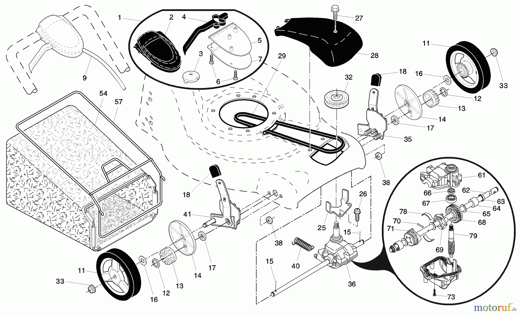 Husqvarna Rasenmäher 67521 ES (96143003100) - Husqvarna Walk-Behind Mower (2008-01 & After) Walk Mower 67521 ES Repair Parts