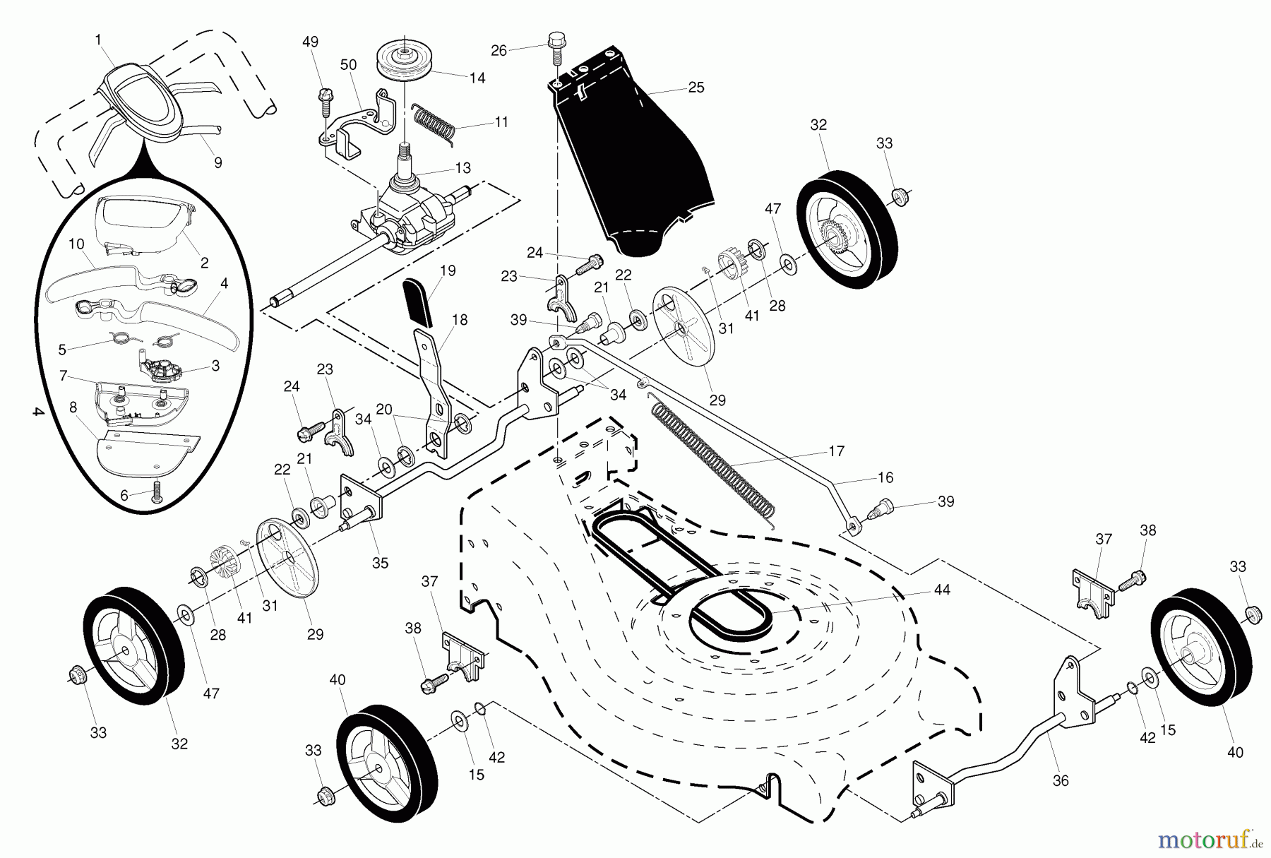 Husqvarna Rasenmäher 7021 RB (96143005500) - Husqvarna Walk-Behind Mower (2009-11 & After) Drive