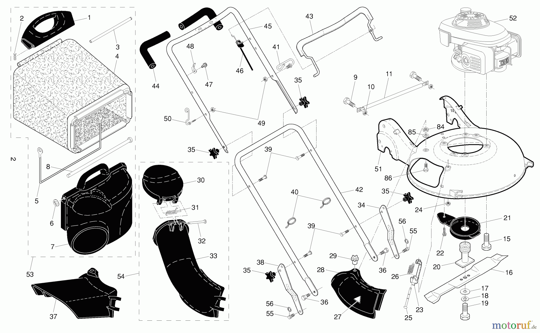 Husqvarna Rasenmäher 7021 RC (96143005700) - Husqvarna Walk-Behind Mower (2009-12 & After) Frame