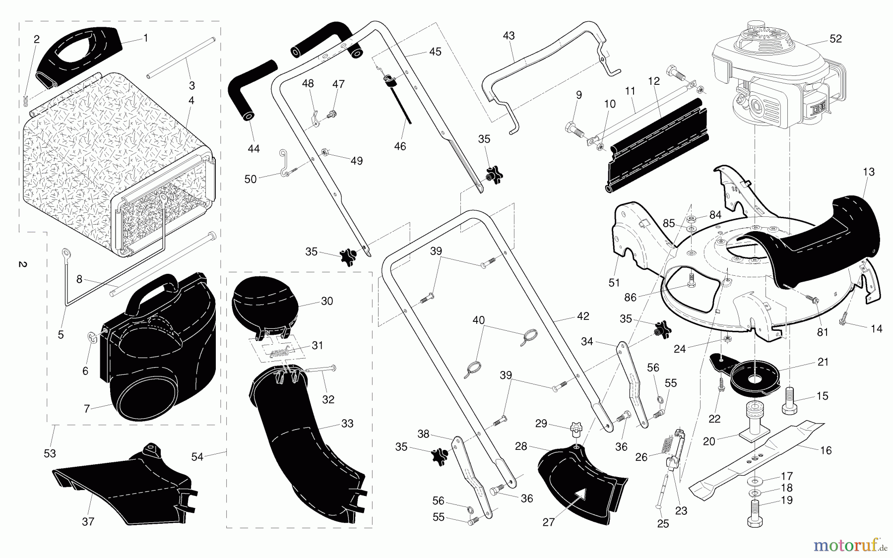 Husqvarna Rasenmäher 7021 RH (96143005600) - Husqvarna Walk-Behind Mower (2009-12 & After) Frame
