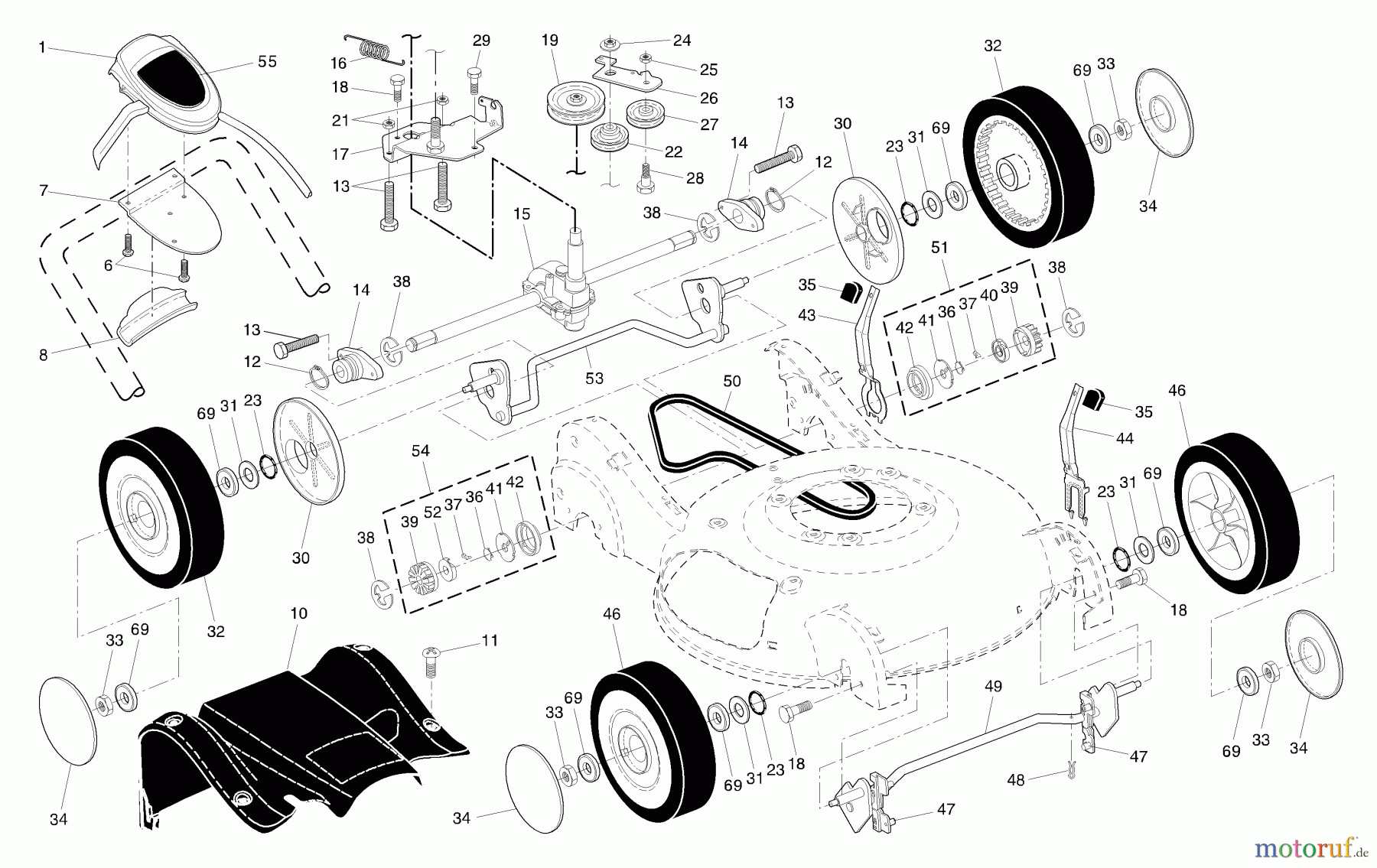 Husqvarna Rasenmäher 70R21 HV (96143001400) - Husqvarna Walk-Behind Mower (2006-05 & After) Drive Assembly