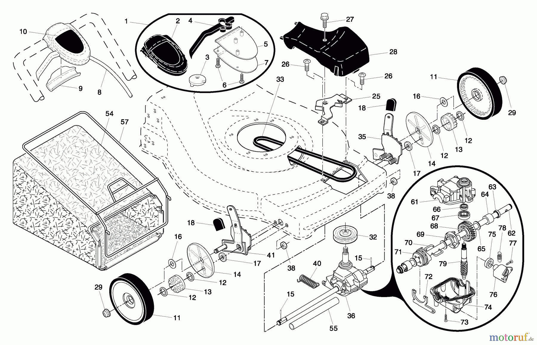 Husqvarna Rasenmäher 917.375810 - Husqvarna Walk-Behind Mower (2006-05 & After) (Sears Craftsman) Briggs & Stratton 4-Cycle Engine (Part 3)