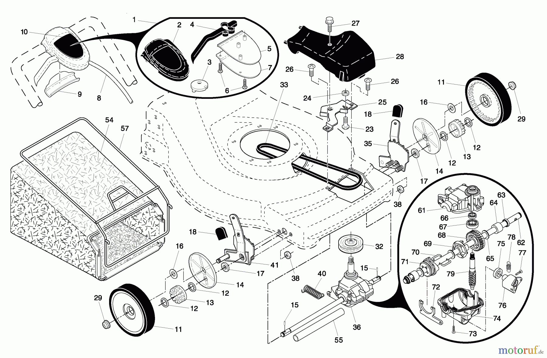 Husqvarna Rasenmäher 917.375820 - Husqvarna Walk-Behind Mower (2006-01 & After) (Sears Craftsman) Drive Assembly